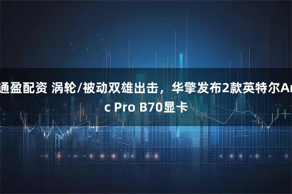 通盈配资 涡轮/被动双雄出击，华擎发布2款英特尔Arc Pro B70显卡